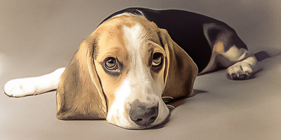 Hundeporträt in Farb-Tonung mit link zum Bildbearbeitungs Workshop 