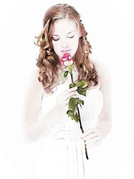 Gefühlvolles Brautporträt mit Rose – Hochzeitsfotografie von Michael Schalansky.