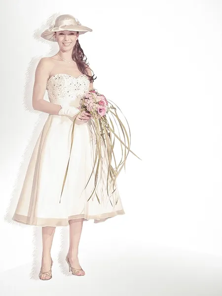 Emotionales Brautporträt in High-Key-Optik: Braut hält eine Rose und blickt nach unten – Hochzeitsfotografie von Michael Schalansky in Erfurt und Thüringen.